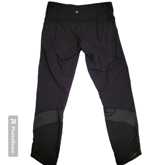 Lululemon Crop Leggings Black Size 6 - Picture 2 of 6